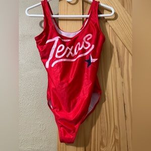 Red bathing suit